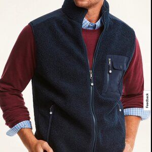 Brooks Brothers Black Sherpa Vest- XS